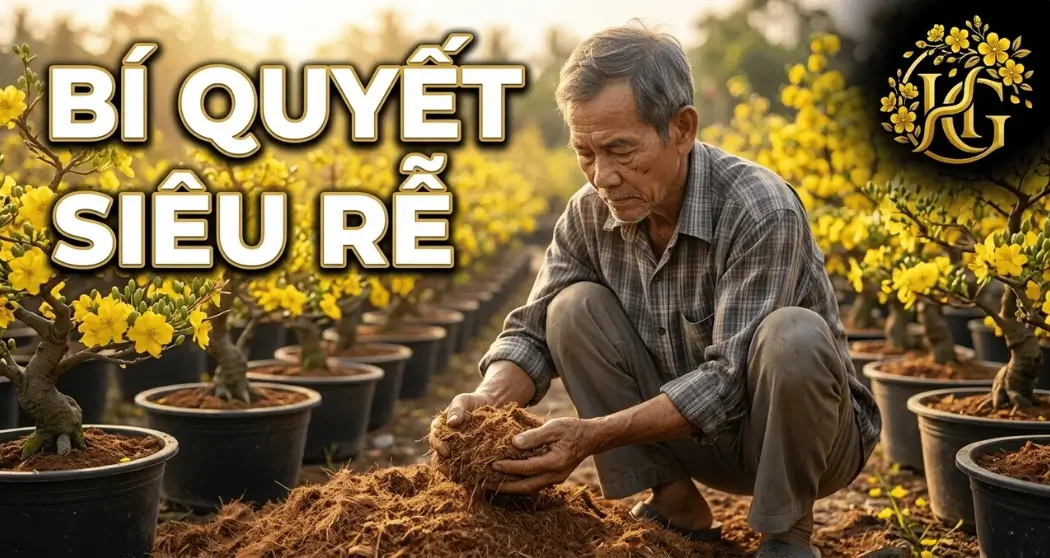 Công thức trộn giá thể Mai Vàng giúp rễ cực mạnh, cây khoẻ