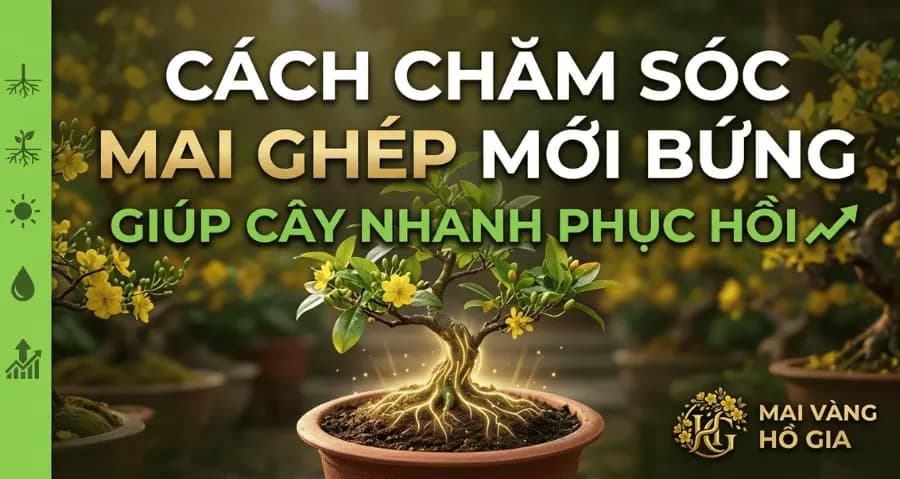 Cách Chăm Sóc Mai Ghép Mới Bứng Nhanh Phục Hồi