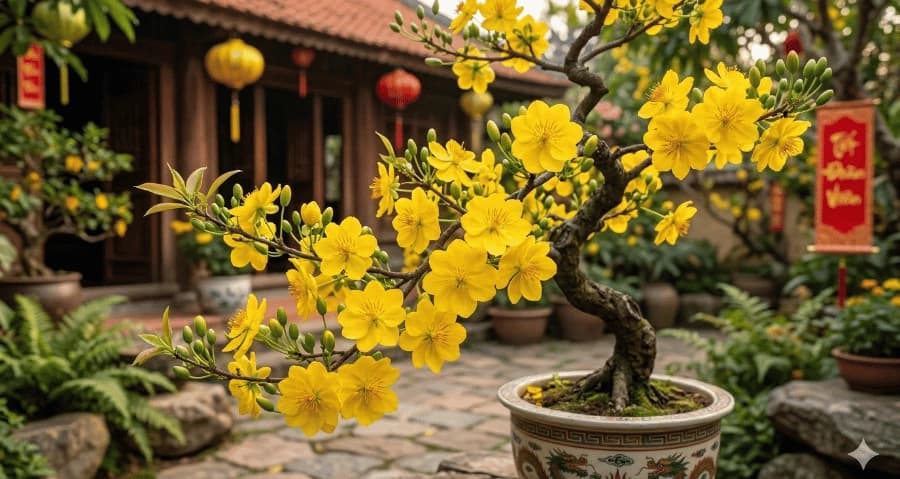 Ý nghĩa phong thủy số lượng cánh hoa mai vàng chuẩn nhất