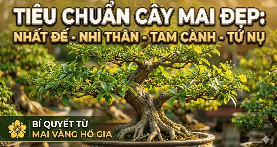 Tiêu Chuẩn Cây Mai Đẹp: Nhất Đế Nhì Thân Tam Cành Tứ Nụ